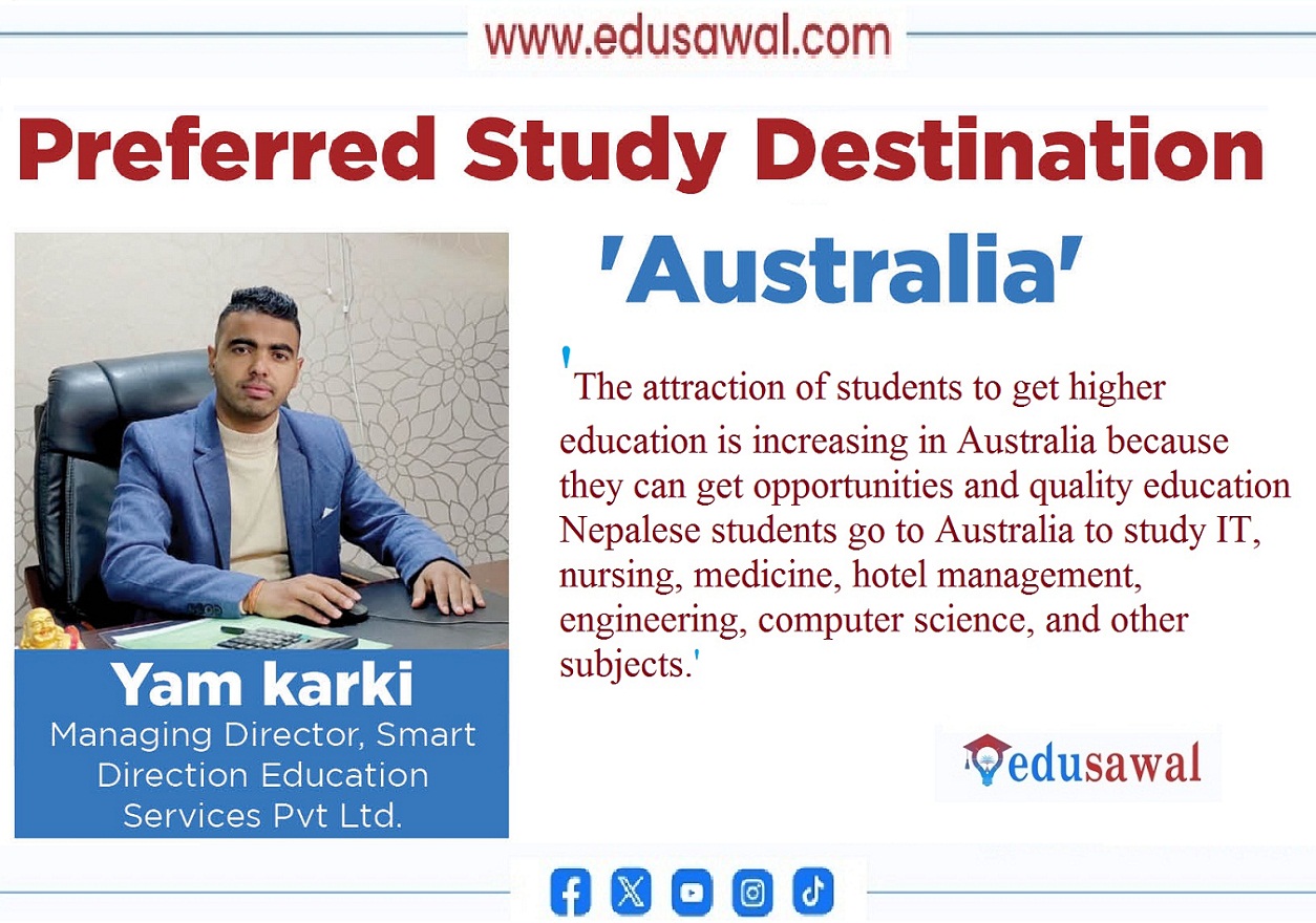 Preferred Study destination 'Australia'